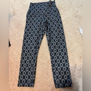 Lululemon Wunder Under Roll Down 21" Crop Circle Geo Slate Deep Coal